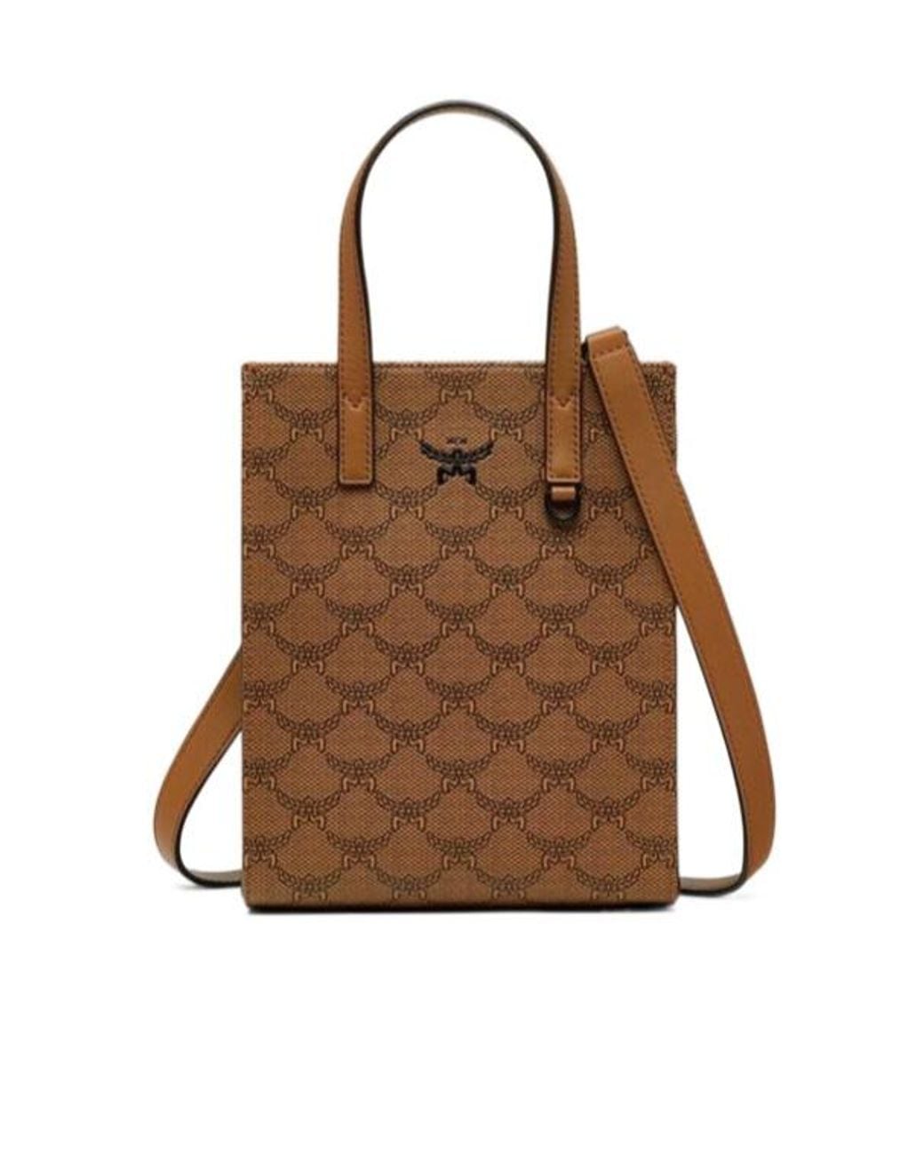 MCM Brown Aren Printed Shoulder Bag