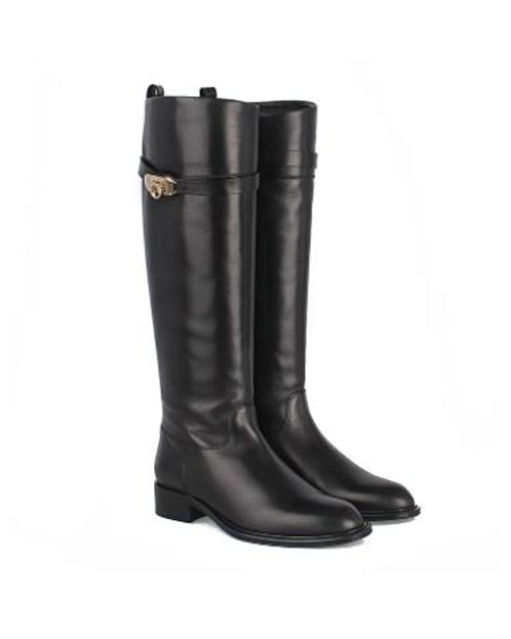 Ferragamo Black Logo Boots