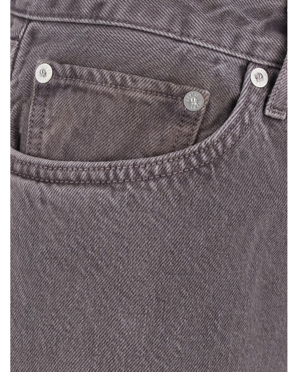 Agolde Gray Low Rise Loose Jeans