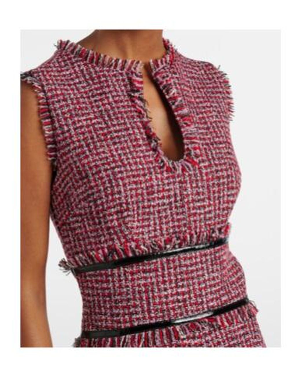 Safiyaa Purple Dorothy Tweed Midi Dress