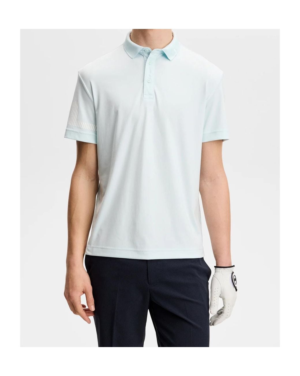 J.Lindeberg Blue Heath Polo for men