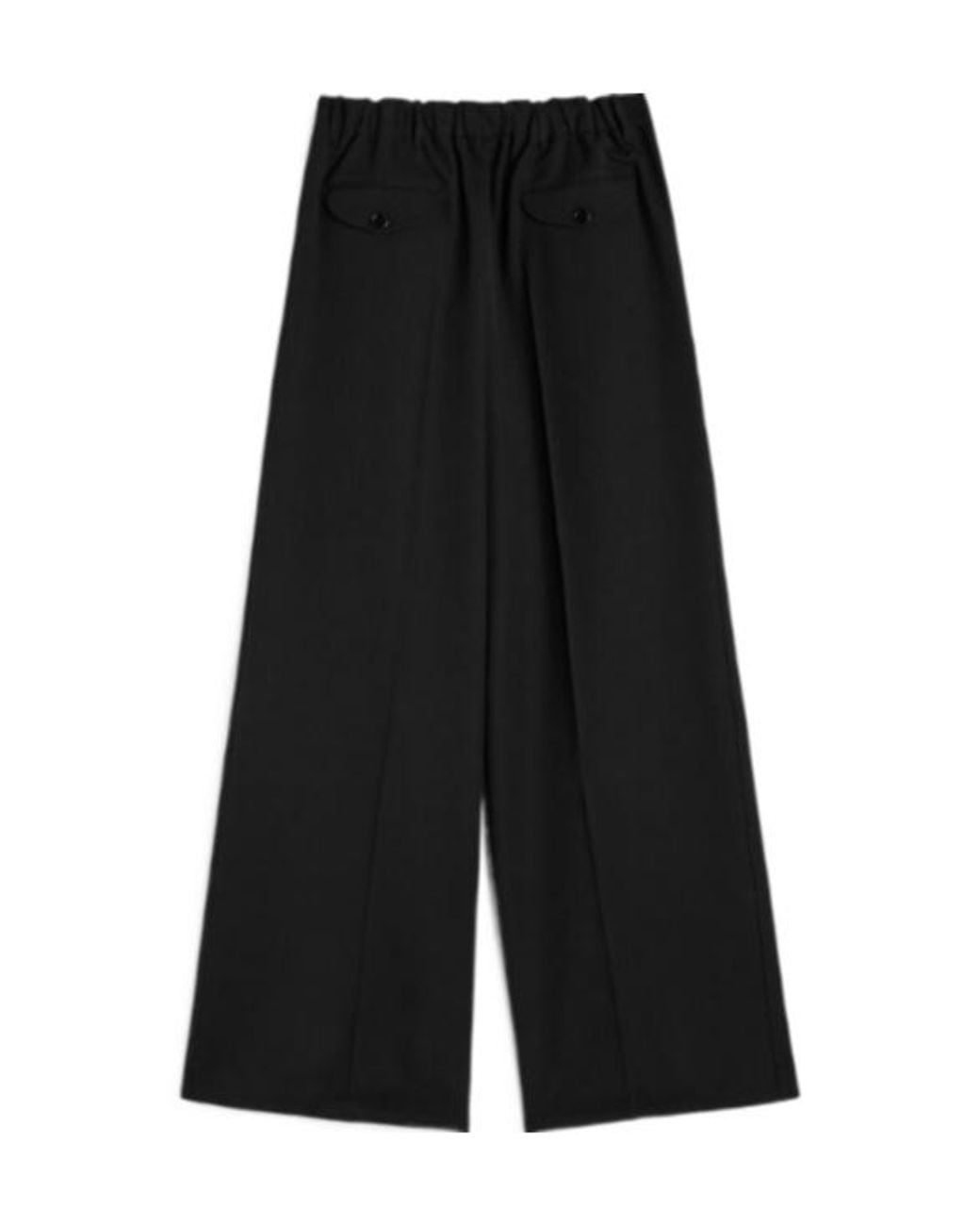 Jil Sander Black Pleated Gabardine Trousers