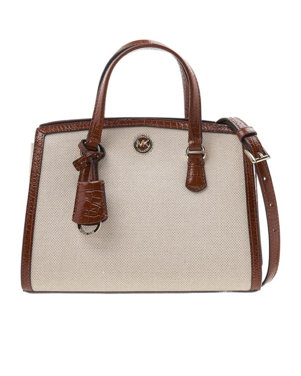 Michael Kors Natural Double-Handle Cross-Body Bag