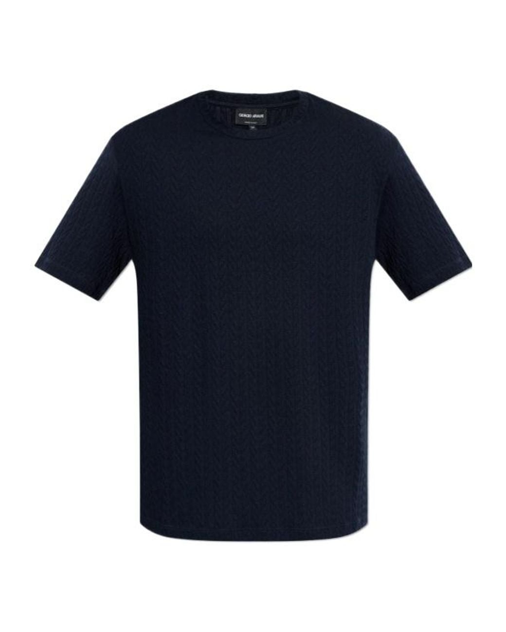 Giorgio Armani Blue Crewneck Short-Sleeved T-Shirt for men
