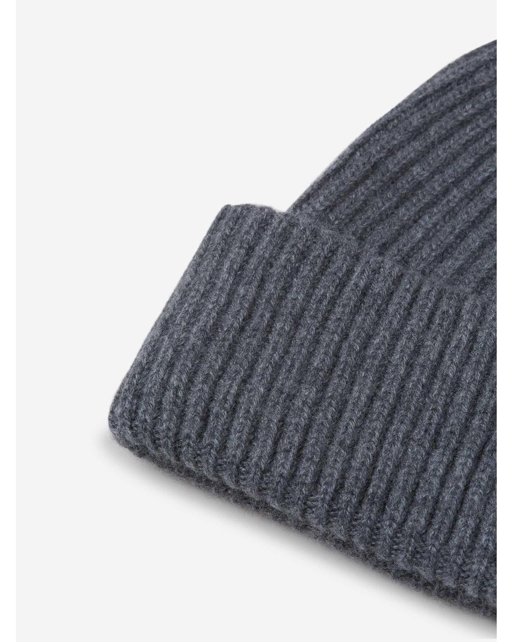Fedeli Blue Cashmere Knitted Hat for men