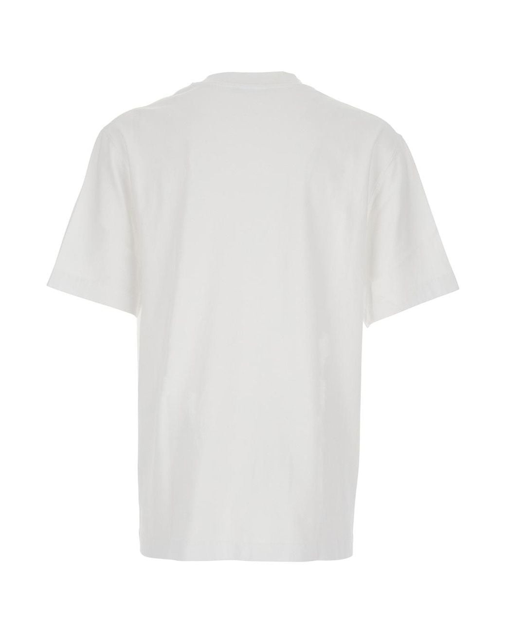 Jacquemus White Logo Patch Crew Neck T-Shirt for men