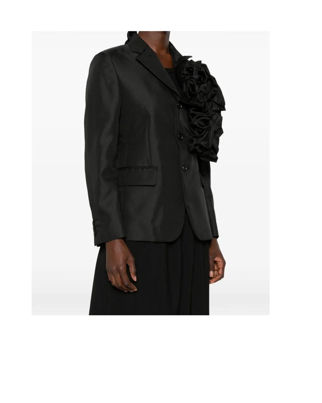 Comme des Garçons Black Floral-Print Blazer