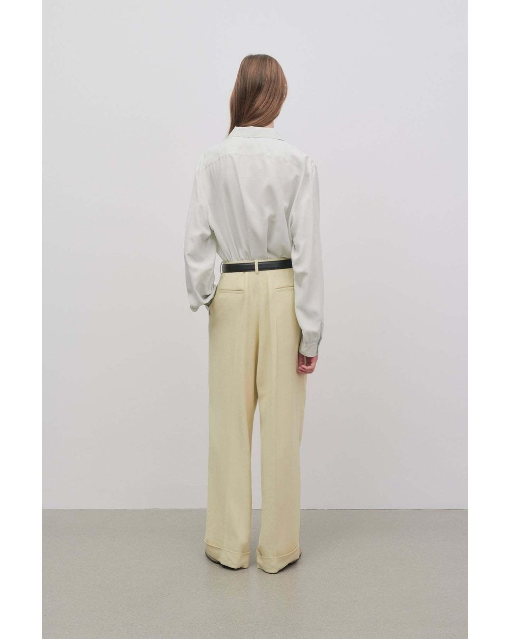 The Row Natural Tor Pleated Casual Pants