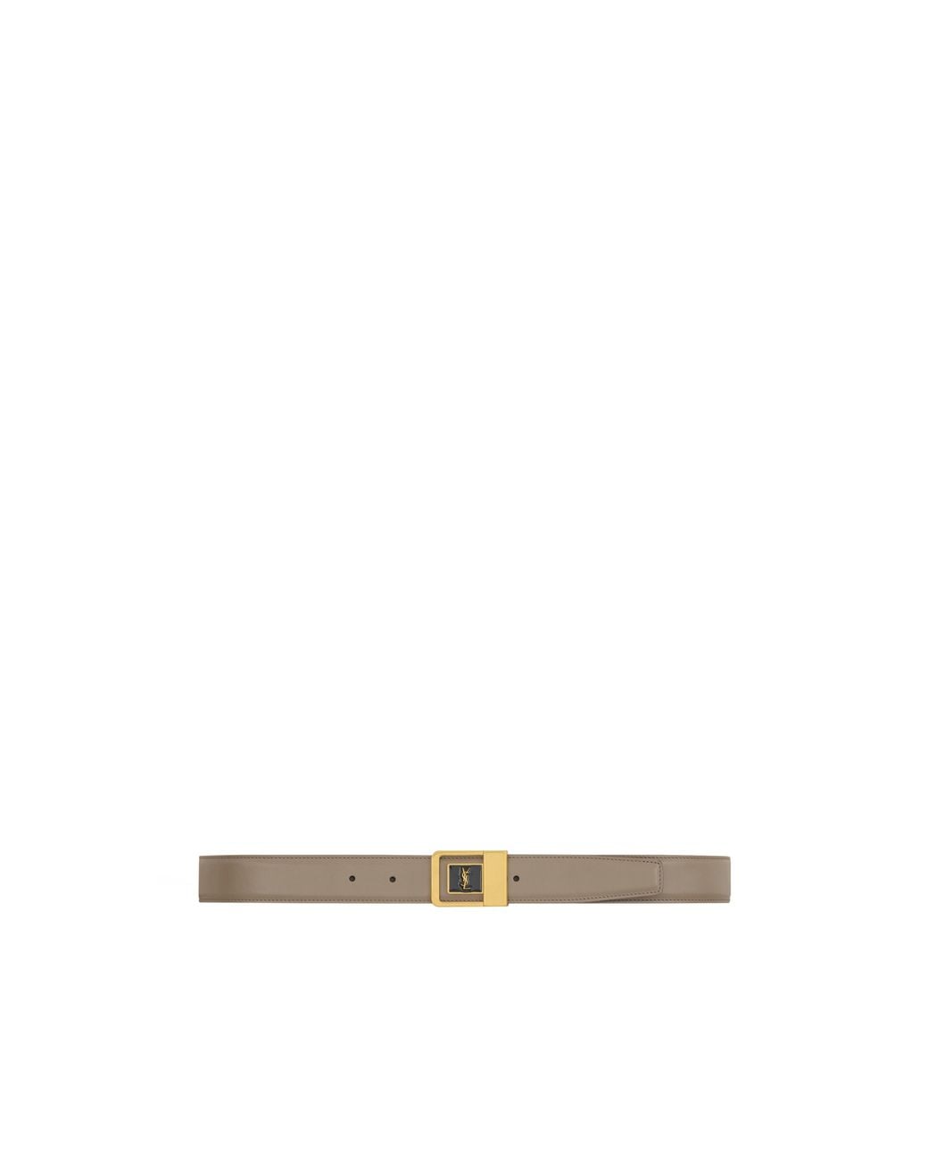 Saint Laurent White La 66 Buckle Belt