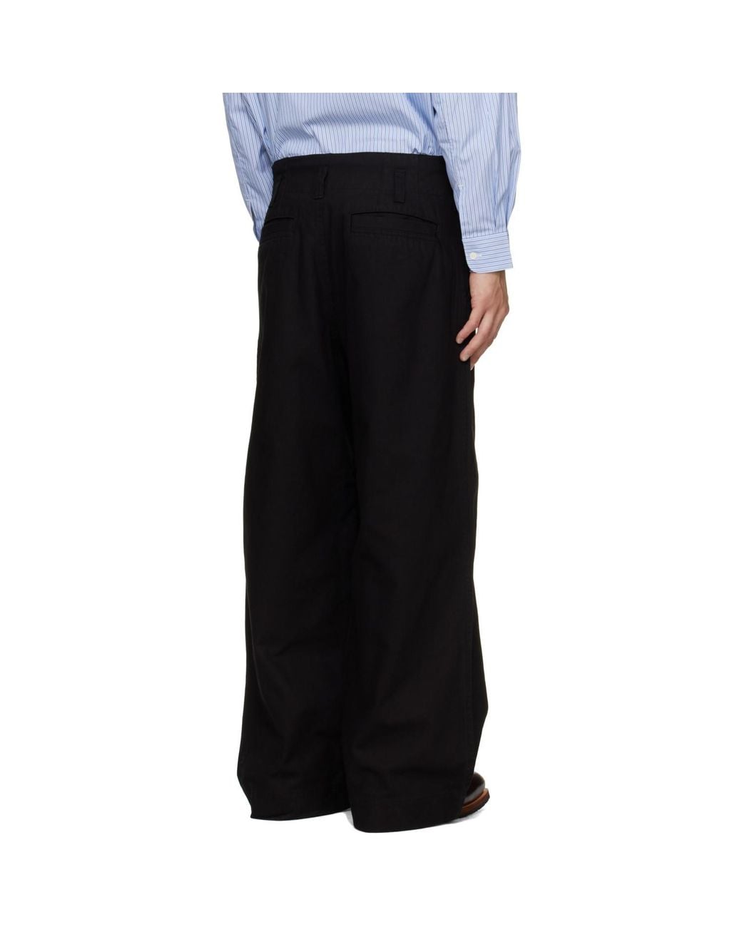 Comme des Garçons Black Casual Trousers With Belt Loops for men