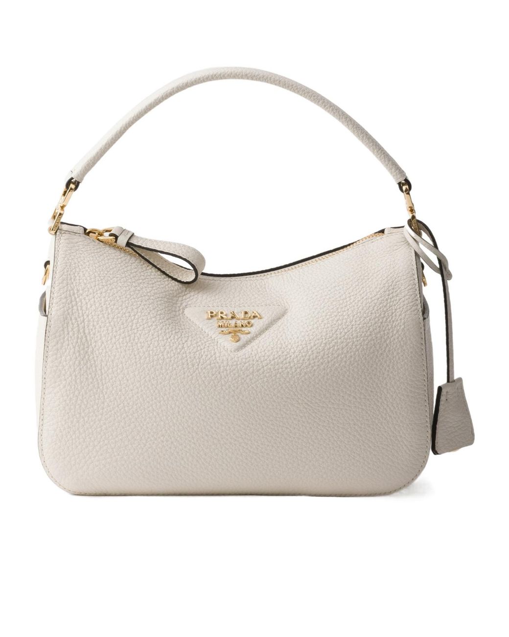 Prada Gray Sacca Small Shoulder Bag
