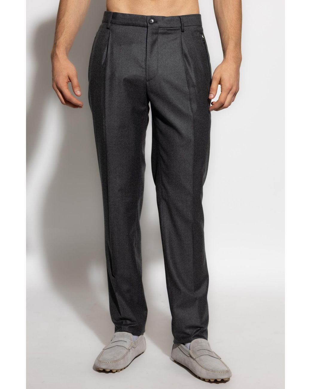 Etro Black Carrot Leg Trousers for men