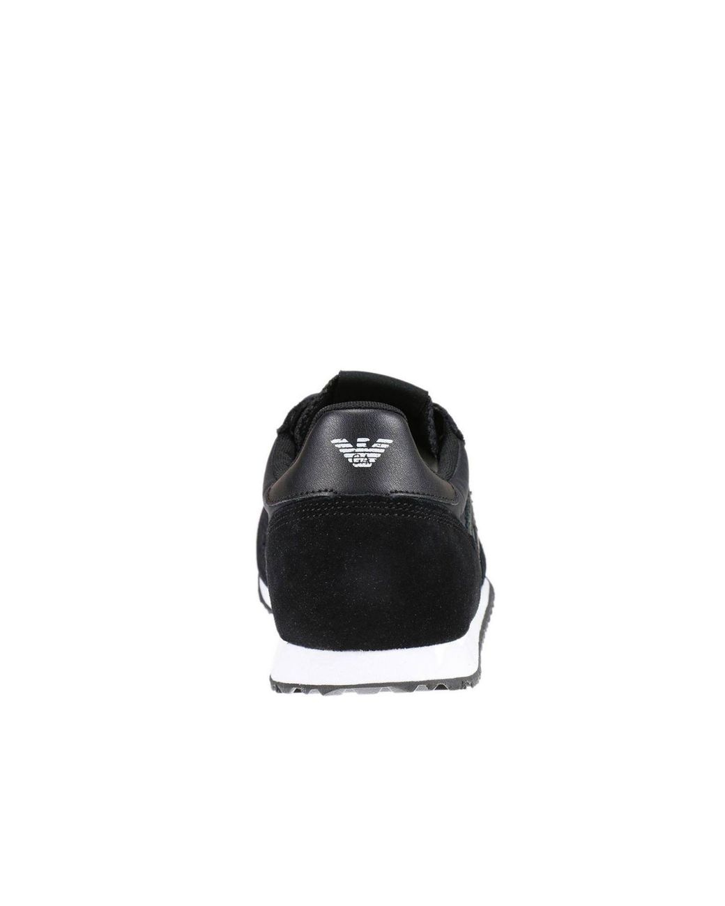 Armani Jeans Black Lace-Up Casual Sneakers for men