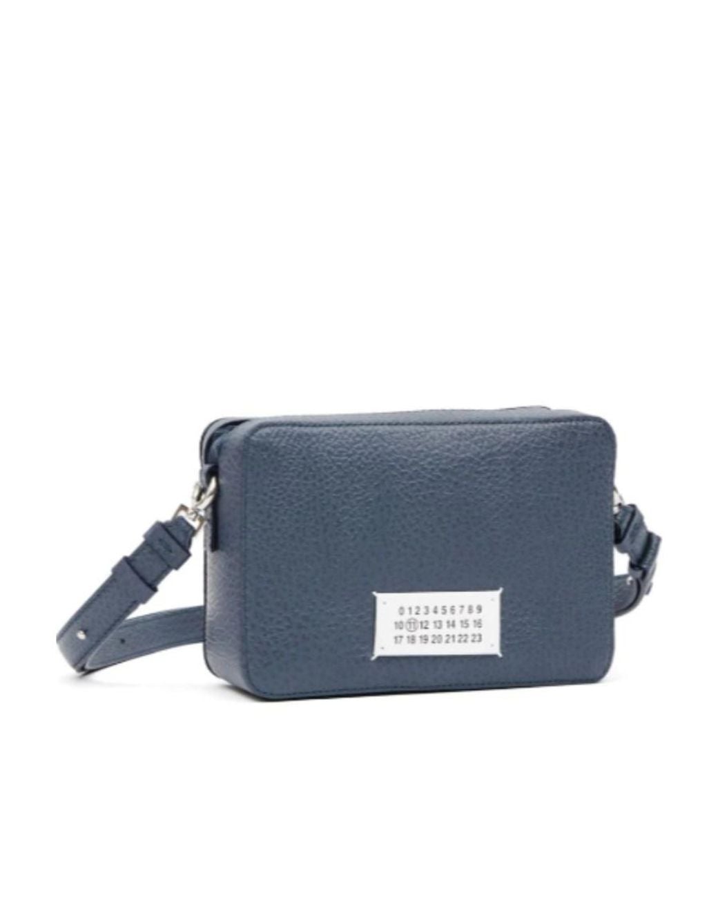 Maison Margiela Blue Panelled Drawstring Shoulder Bag for men