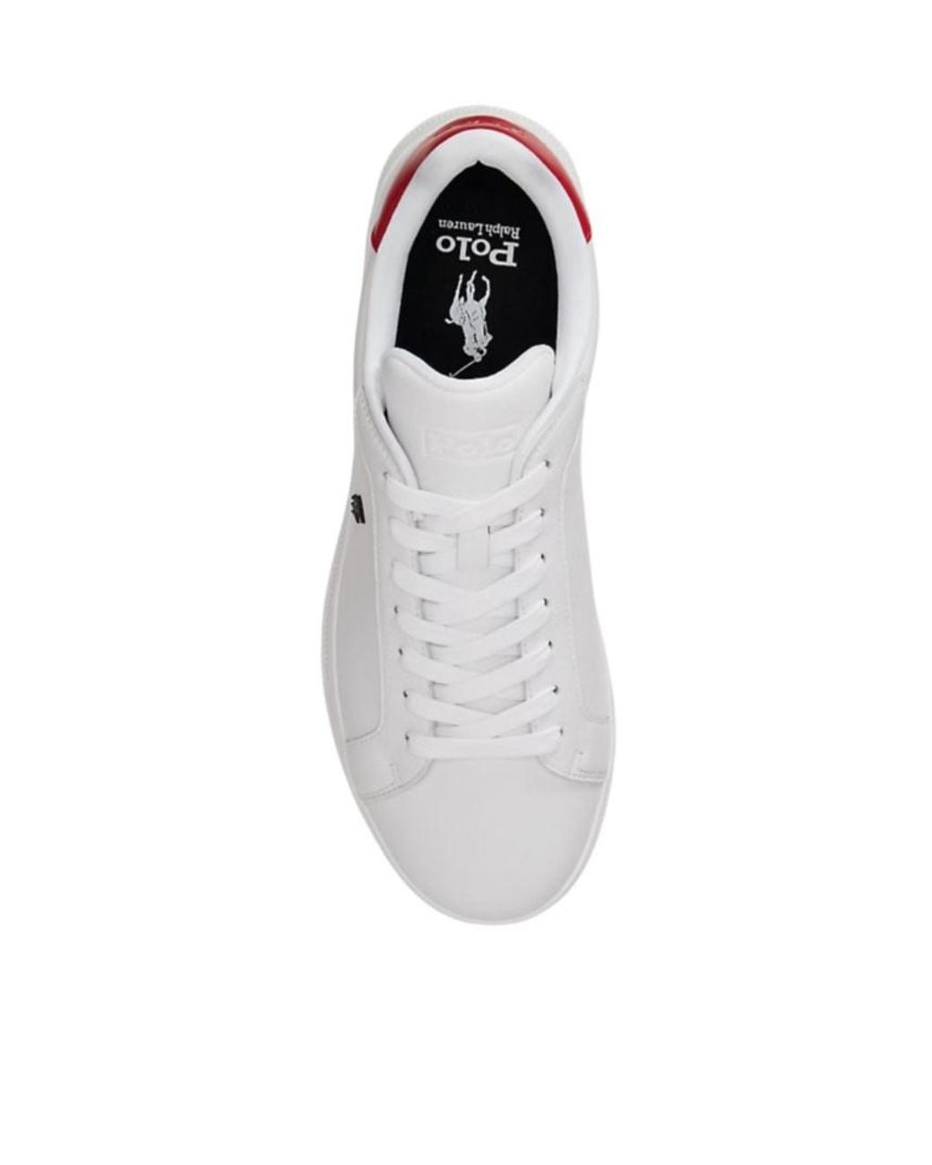 Polo Ralph Lauren White Lace-Up Low-Top Sneakers for men