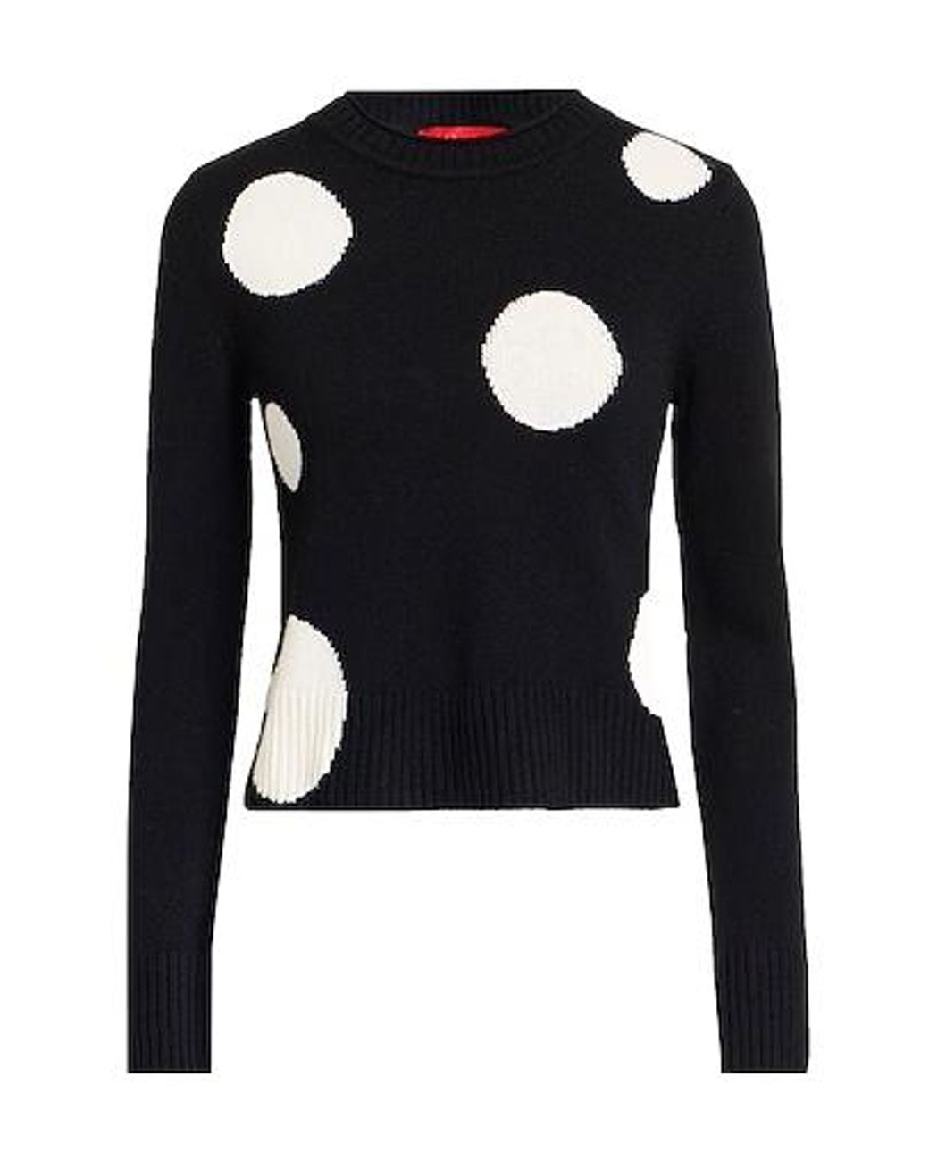 MAX&Co. Black Polka Dot Knit Sweater