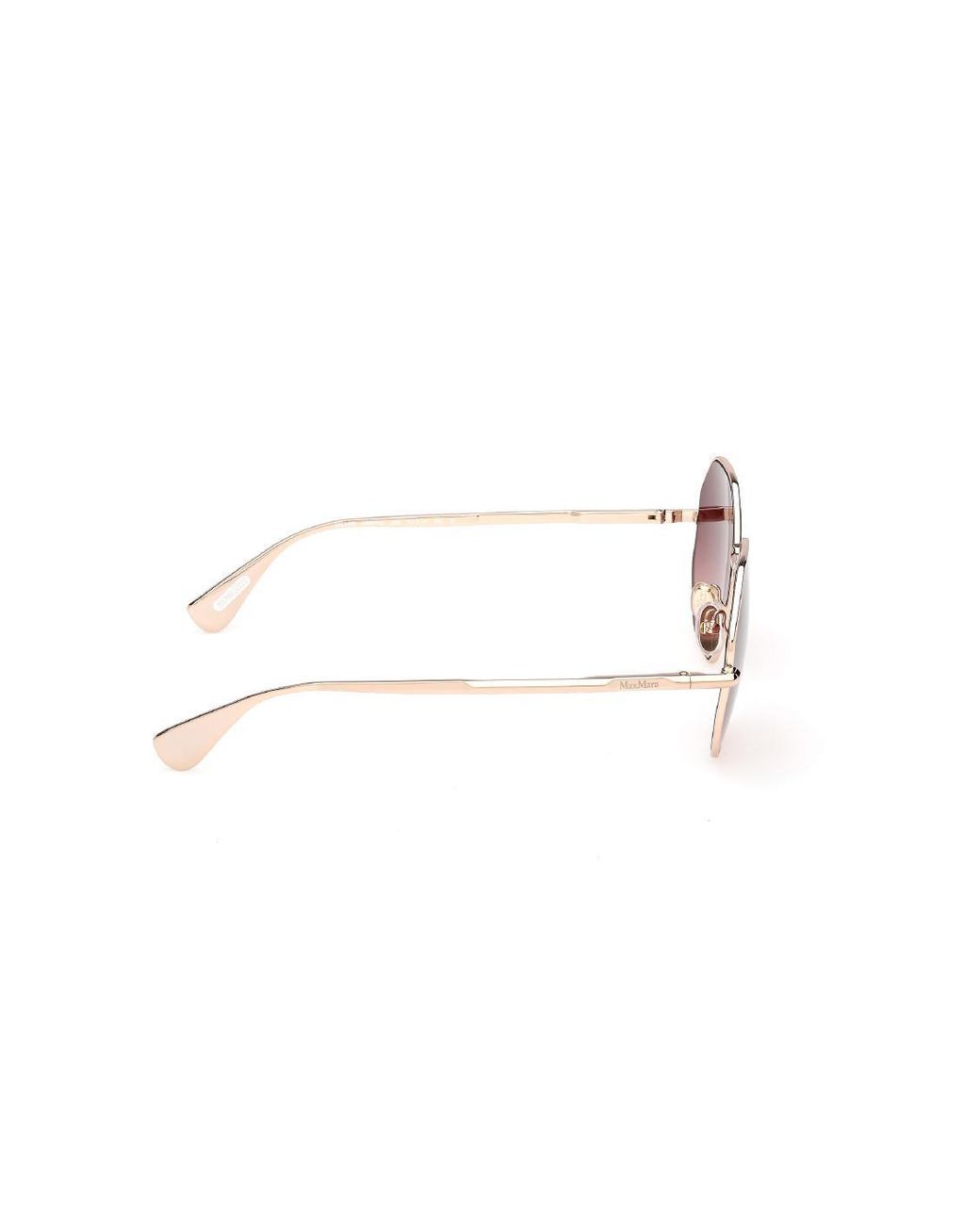Max Mara Pink Miller Geometric Frame Sunglasses