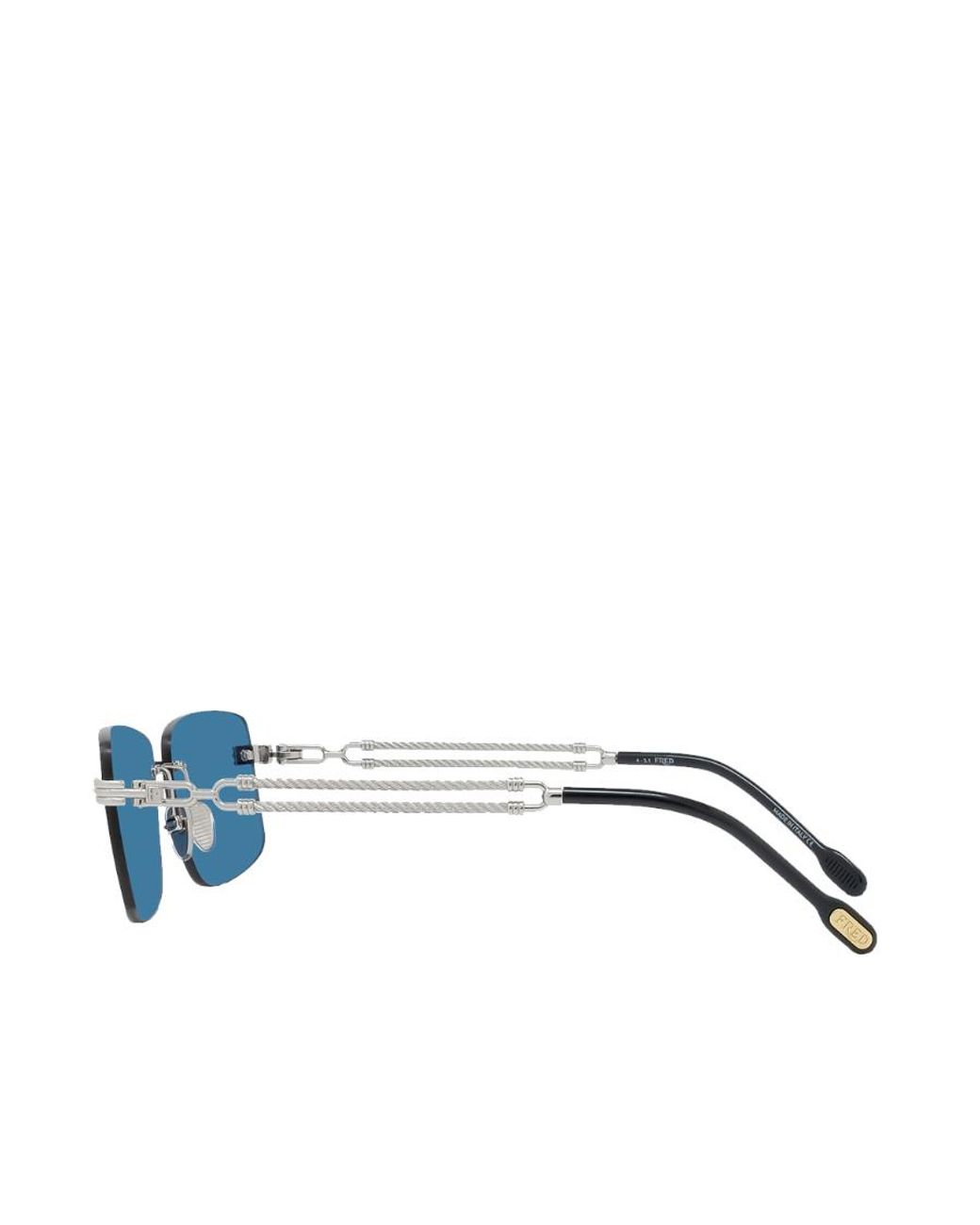 Fred Blue Force 10 Geometric Frame Sunglasses for men