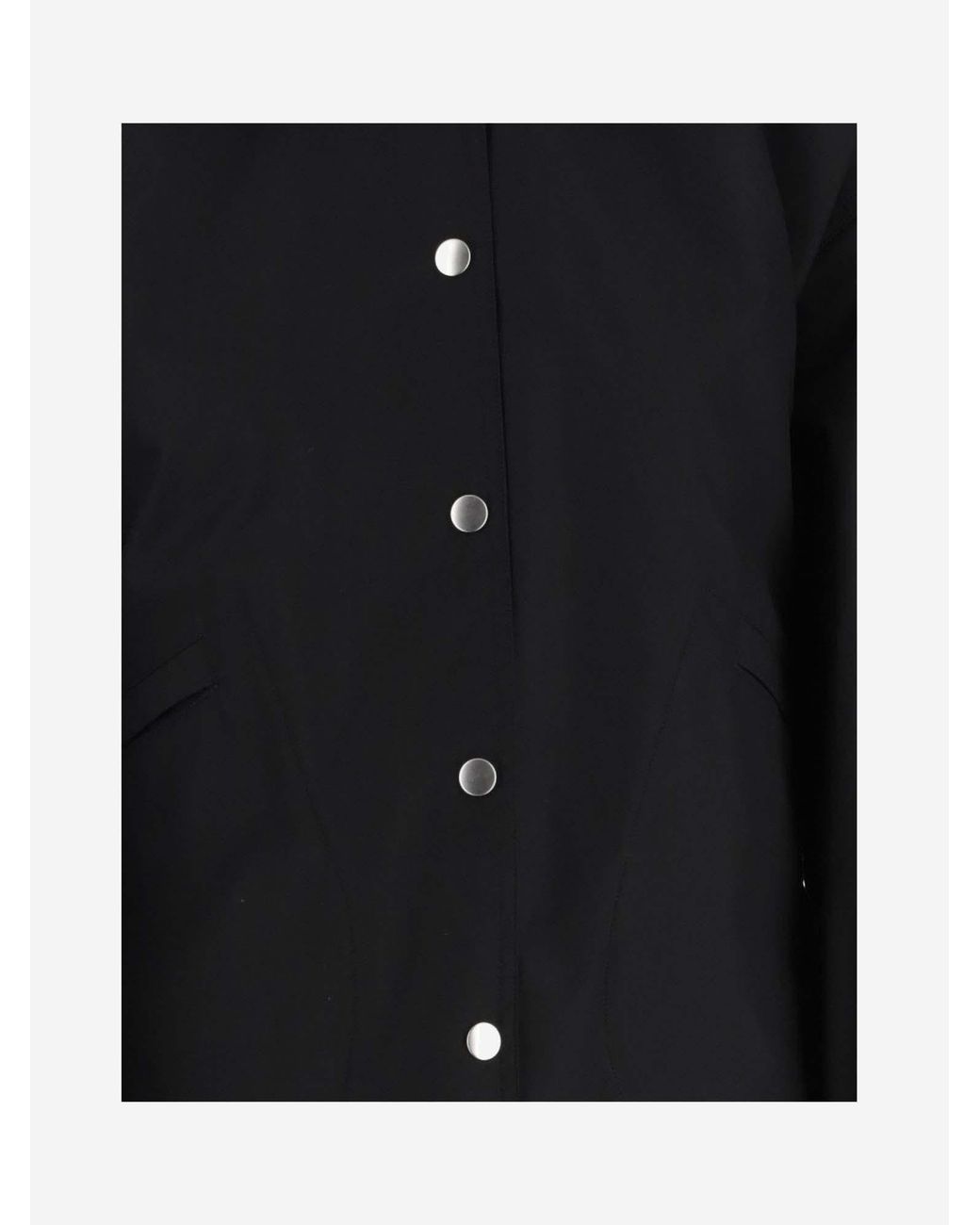 Jil Sander Blue Logo-Printed Drawstring Shirt Jacket