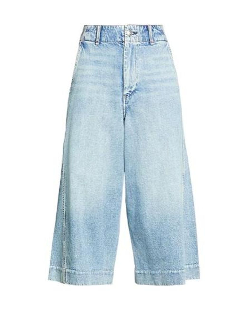 Rag & Bone Blue Light Wash Wide-Leg Jeans