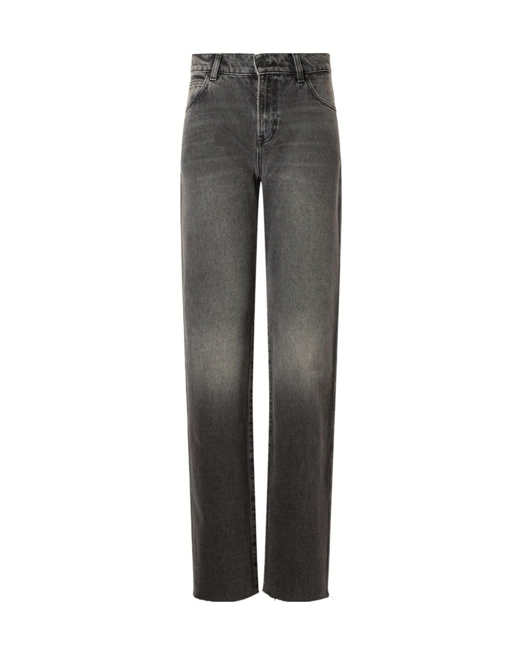 Guest In Residence Gray Relaxed Straight-Leg Jeans