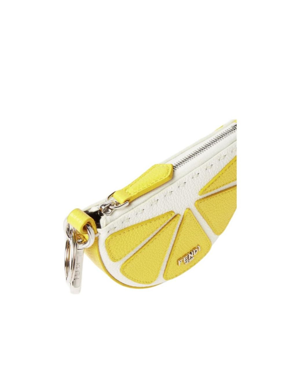 Fendi Yellow フェンディ ロゴプレート レモンチャーム