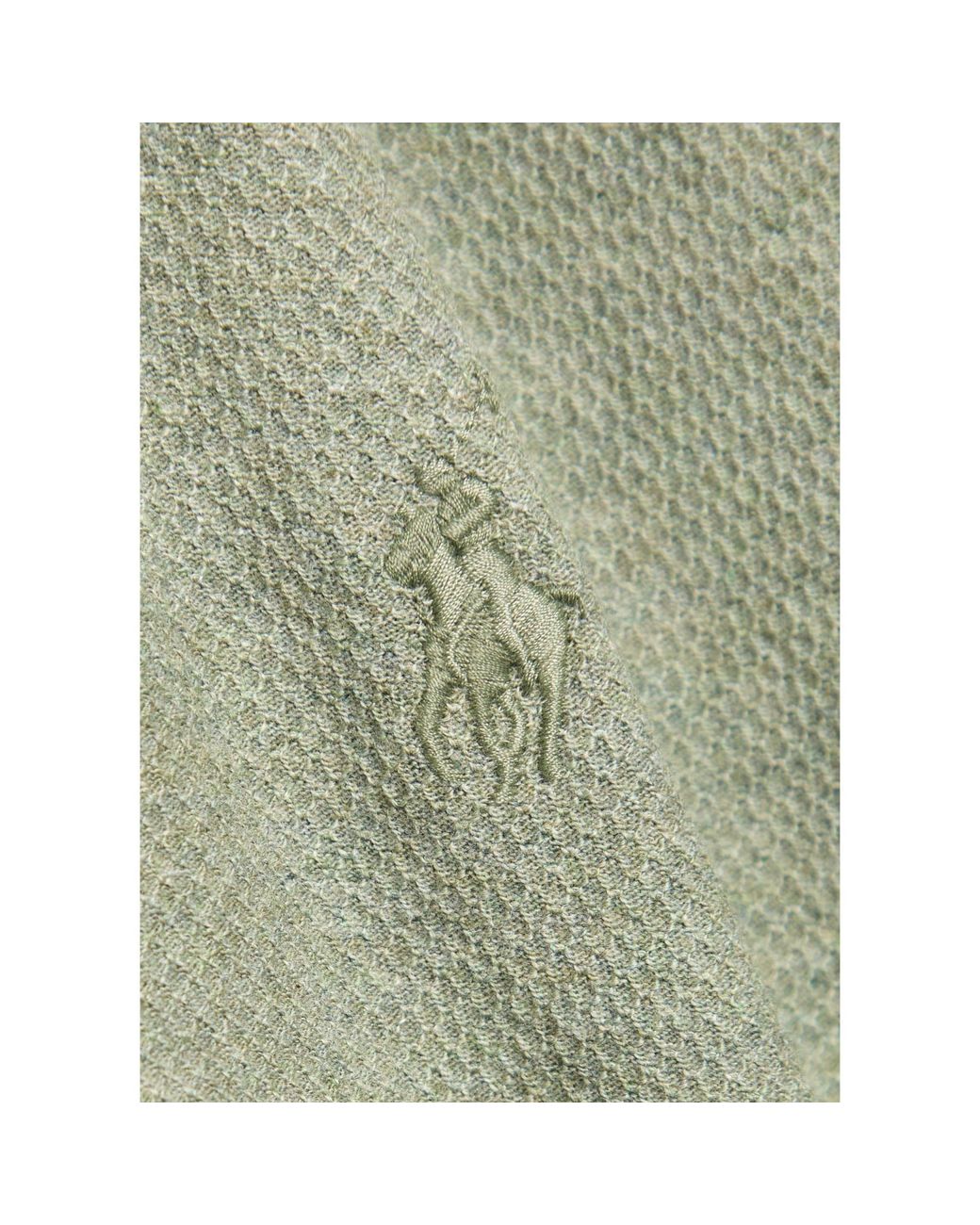 Polo Ralph Lauren Green Waffle Knit Slim-Fit Polo Shirt for men