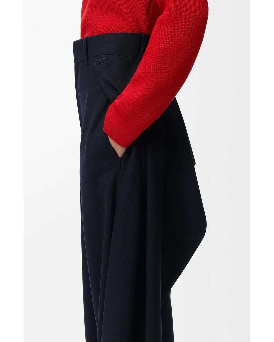 Loewe Blue Wool Casual Trousers