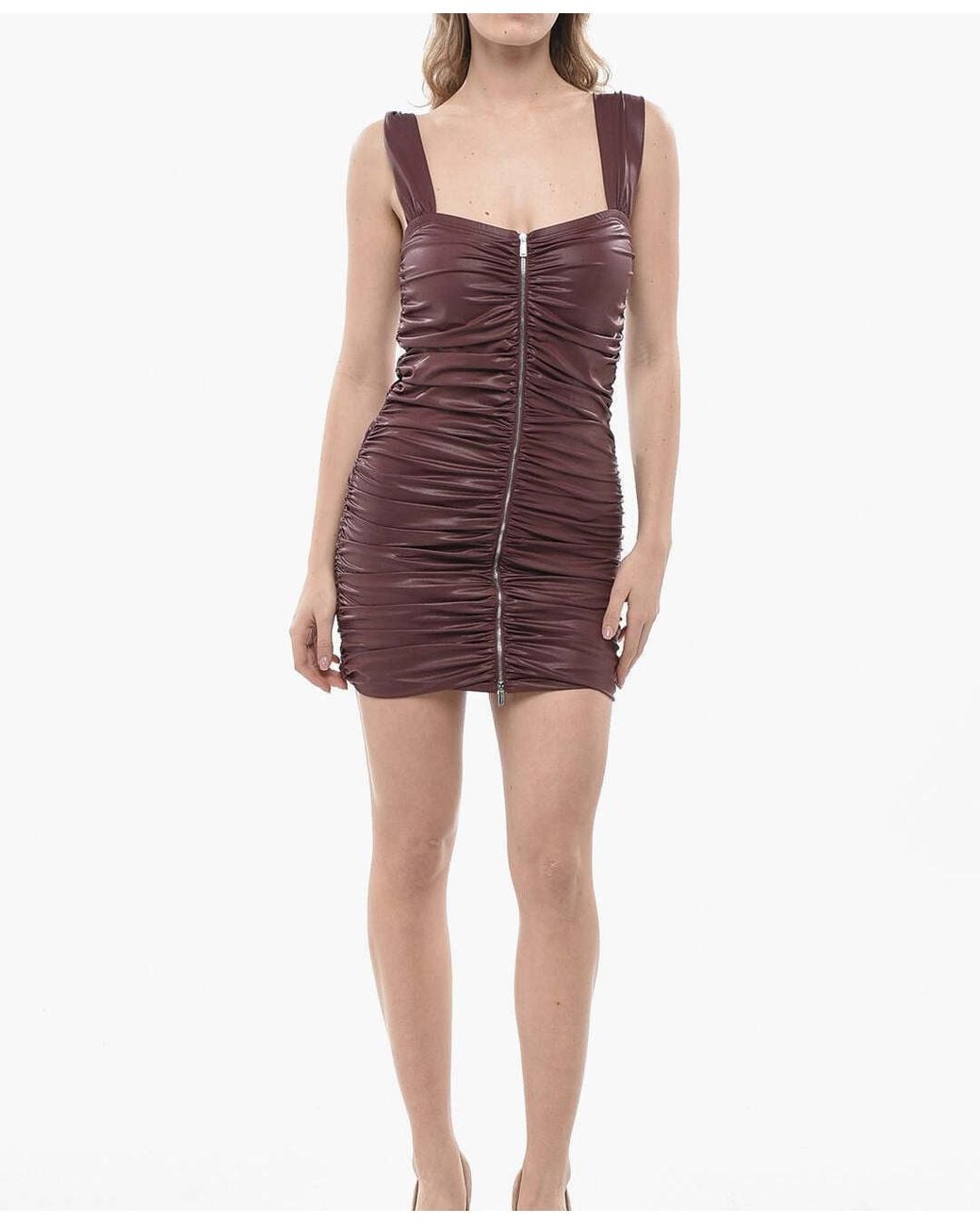 DSquared² Red Draped Mini Dress