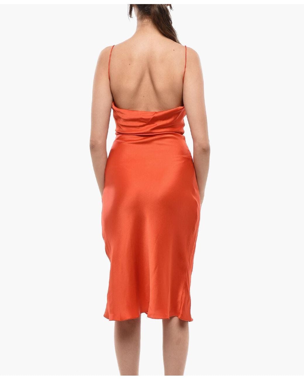 Stella McCartney Red Low-Back Slip Dress