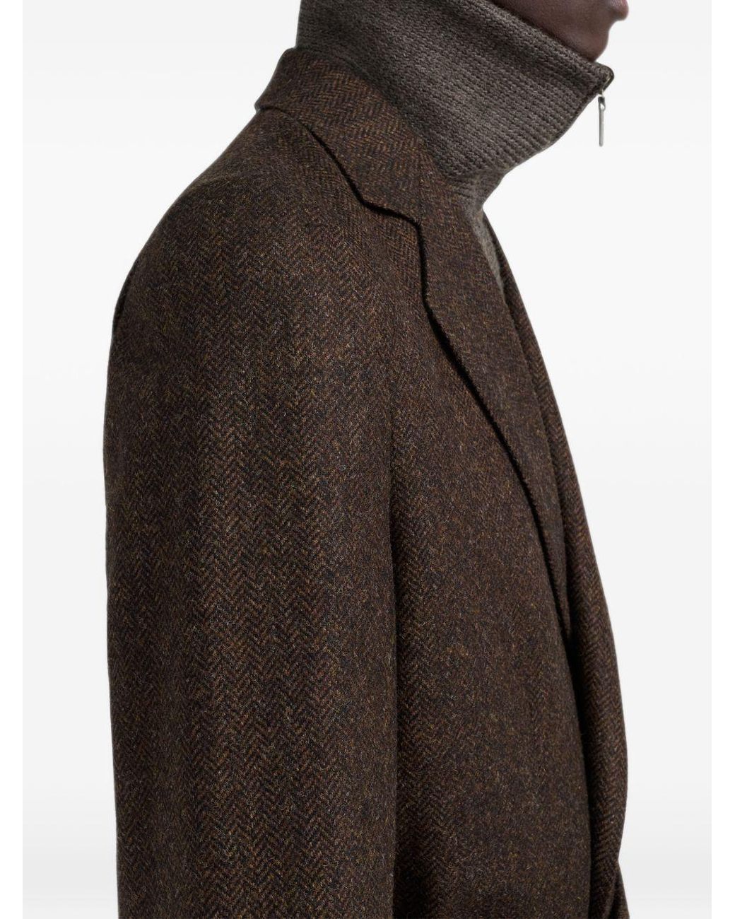 Maison Margiela Black Four Stitches Coat for men