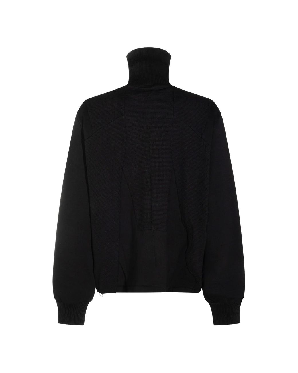 Thom Krom Black Knitted Zip-Up Jacket for men