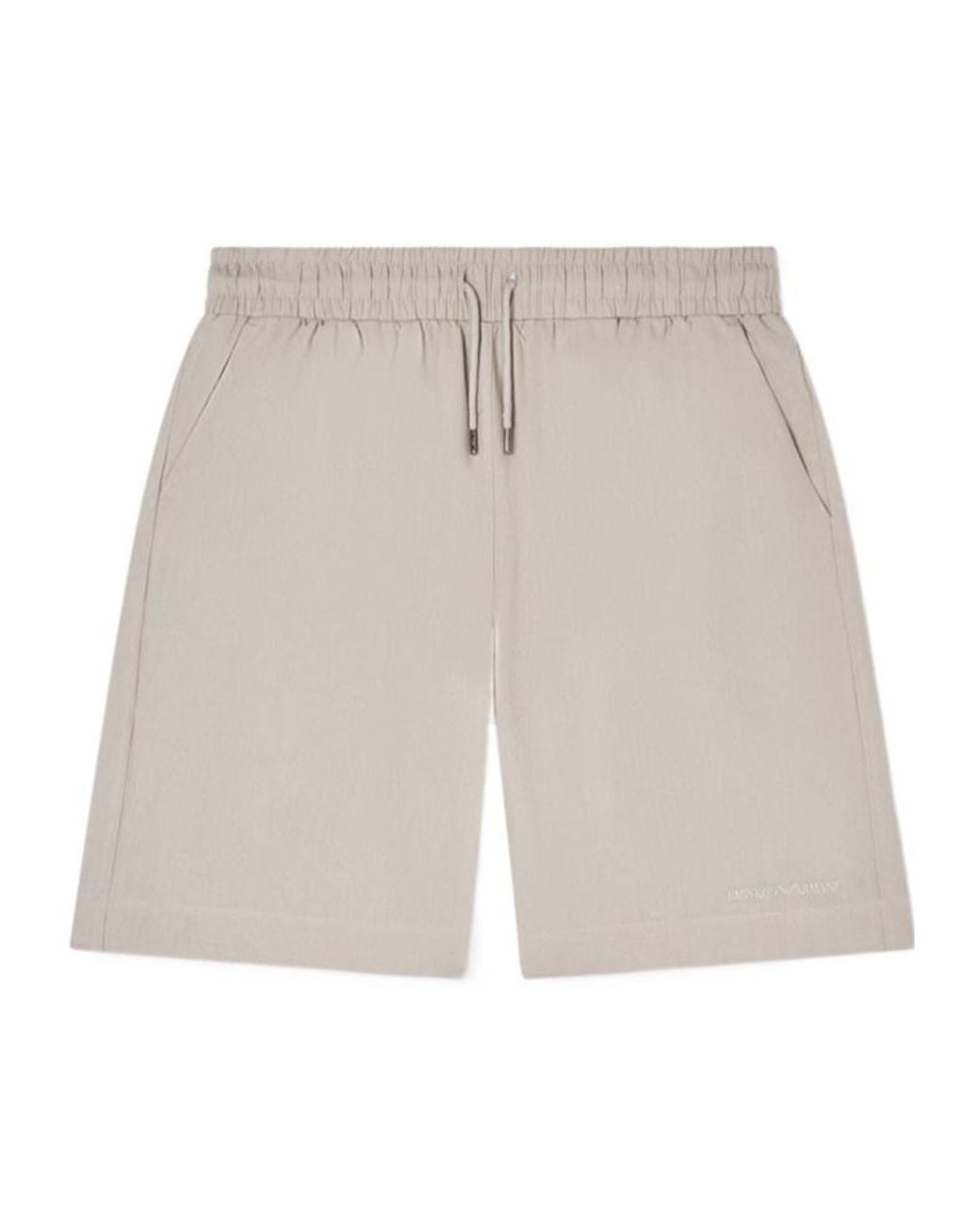 Emporio Armani Gray Elastic Waist Shorts for men