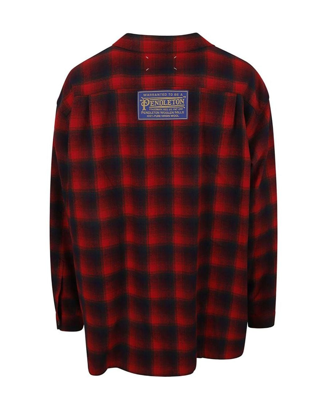 Maison Margiela Red Checked Buttoned Shirt for men