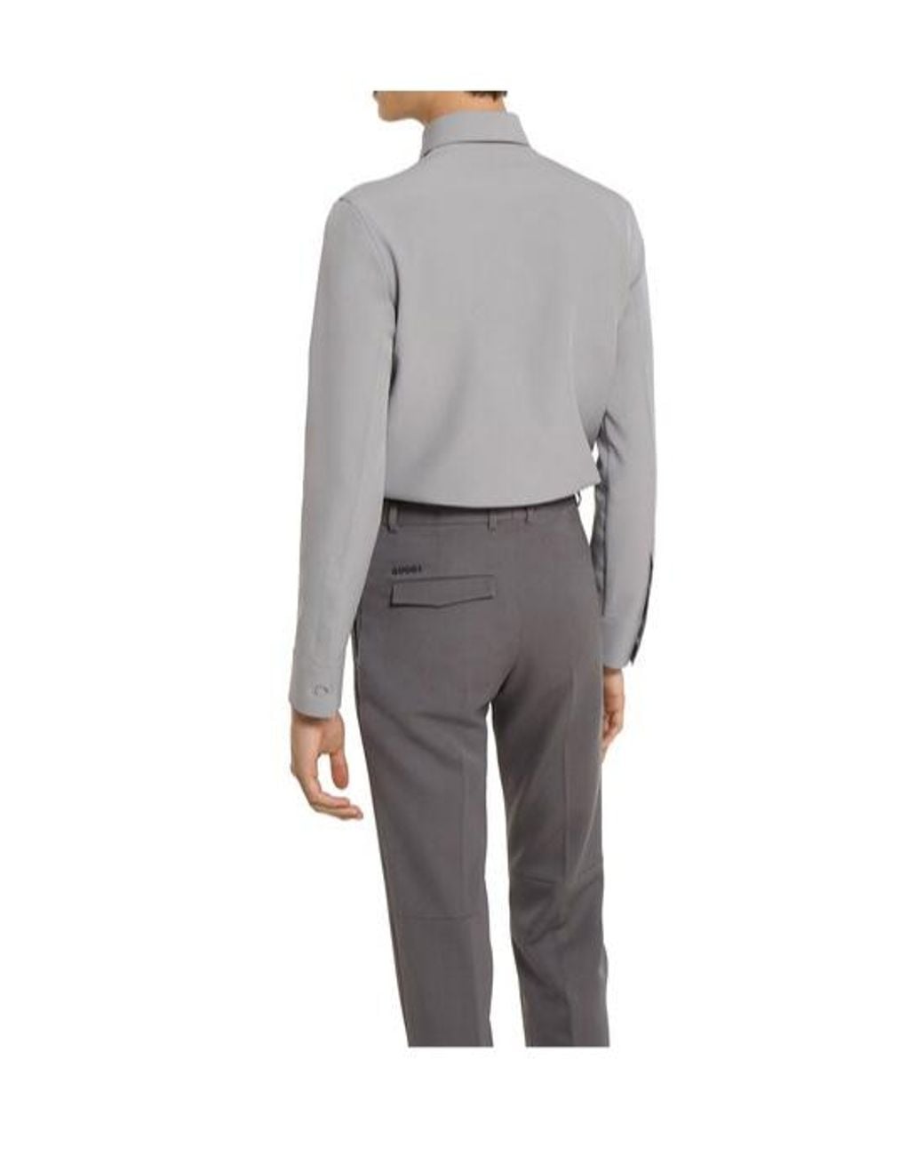 Gucci Gray Horsebit Technical Panama Shirt for men