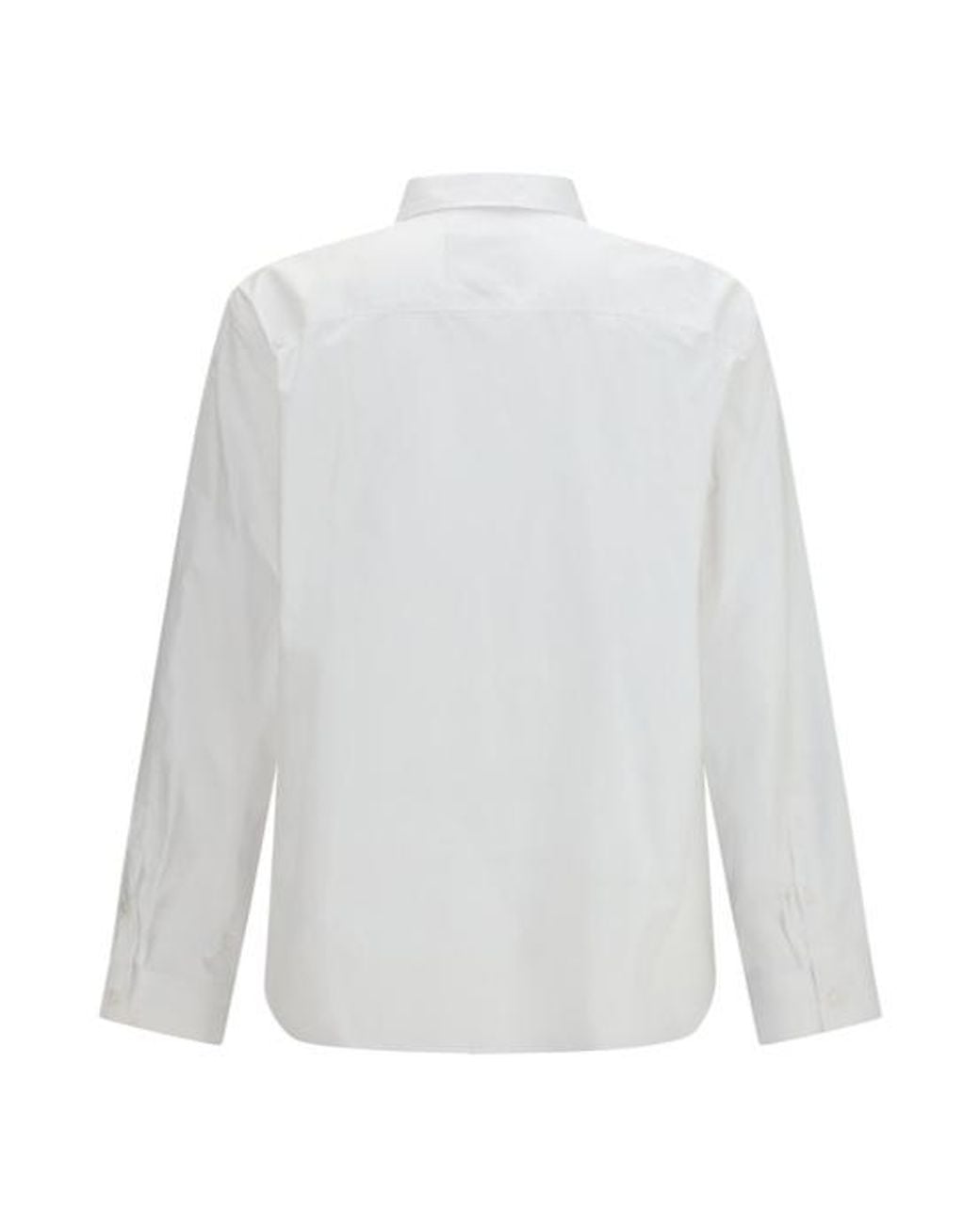 Versace White Jeans Couture Rubber Patch Cotton Shirt for men