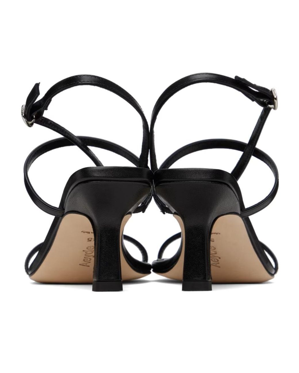 Aeyde Metallic Elise T-Bar Strap Sandals