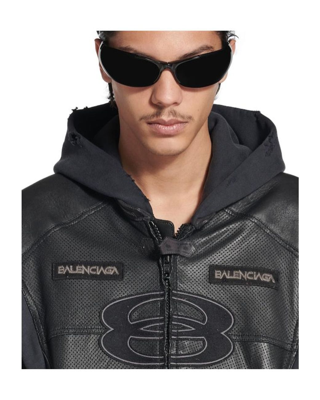 Balenciaga White Eyewear Afterhour Oval-Frame Sunglasses