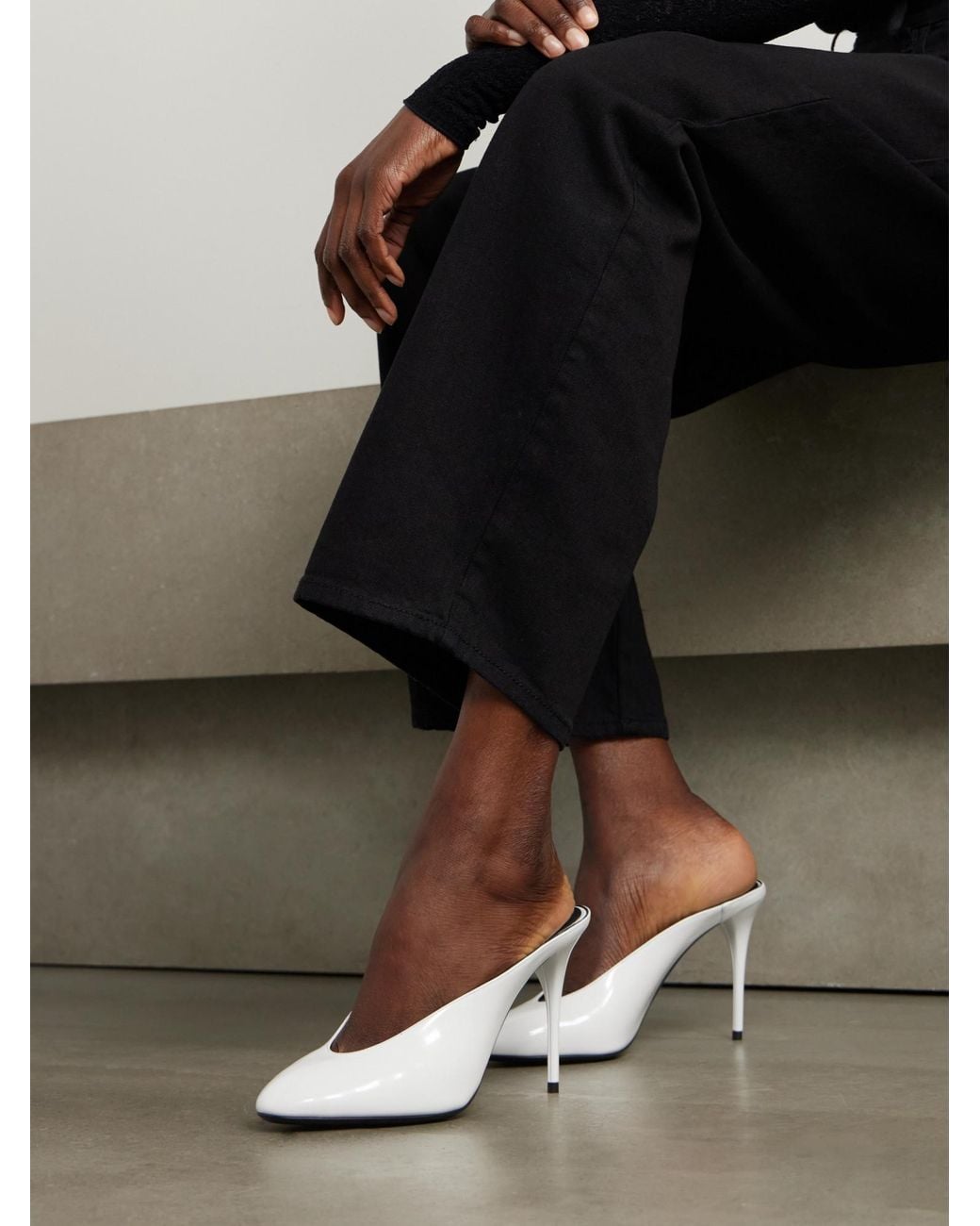 Alaïa White High-Heeled Sandals