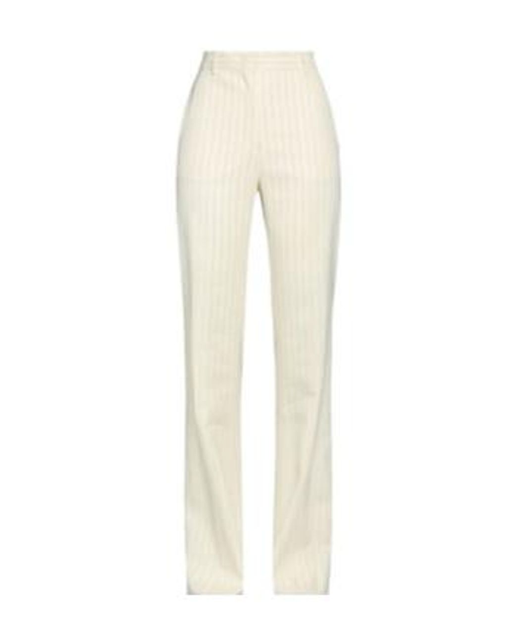 Sportmax White Stripe Flared Pants