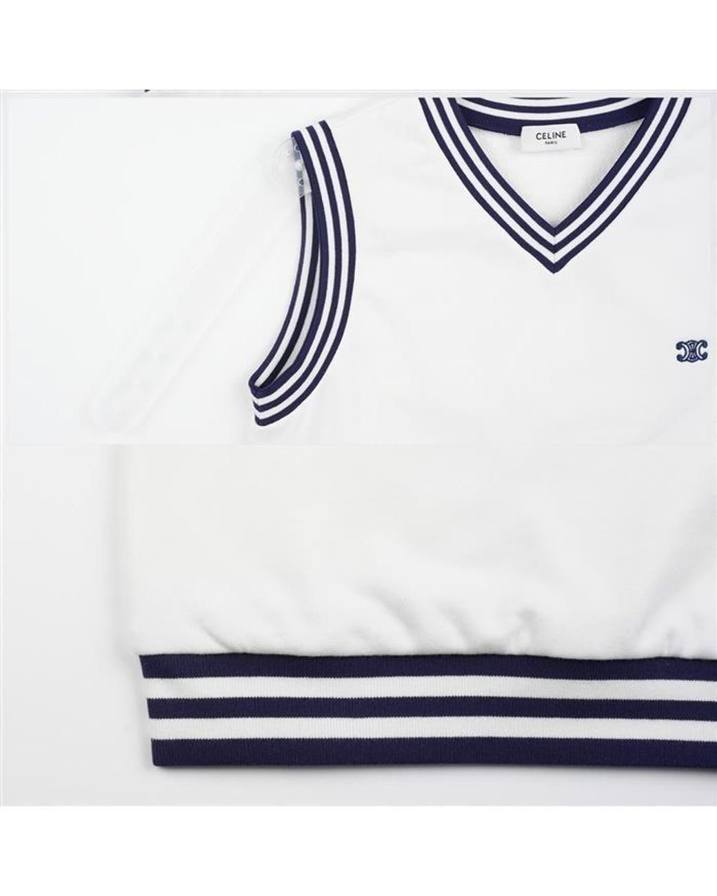 Céline Blue Sleeveless Sweatshirt