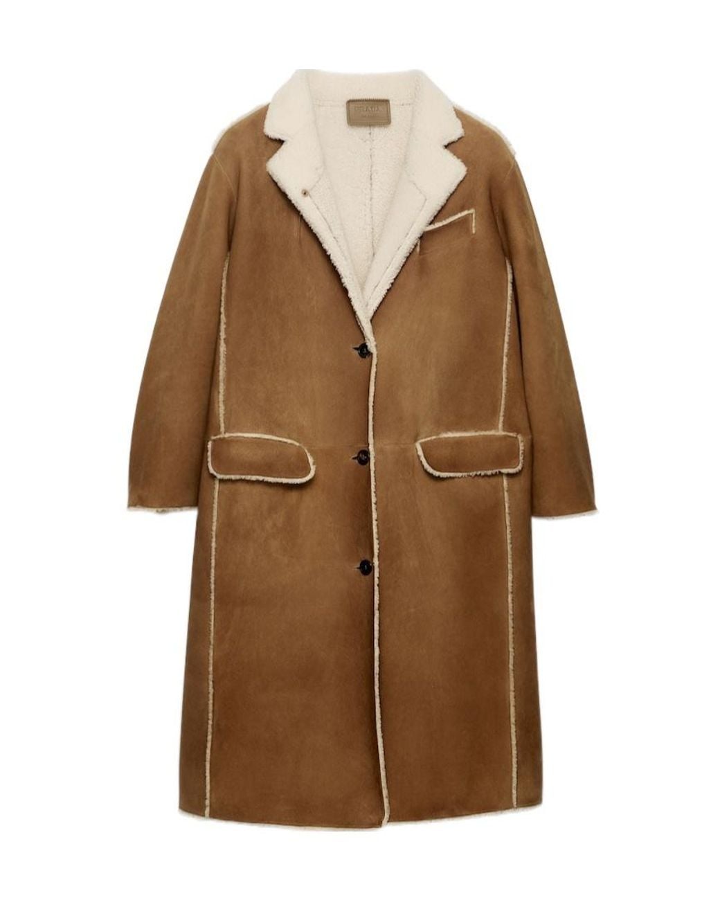 Prada Brown Shearling Coat