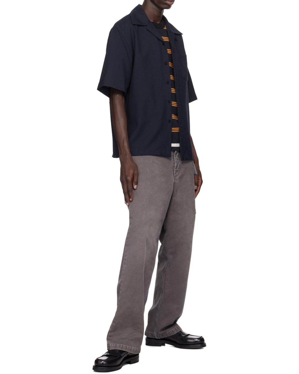 Marni Blue Patch Pocket Short-Sleeved Shirt for men