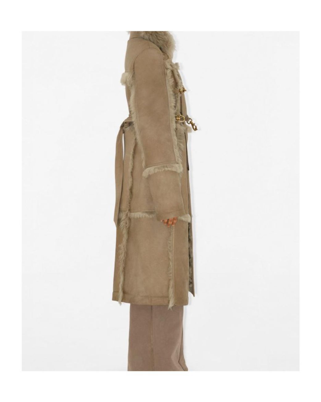 Burberry Natural Shearling Coat