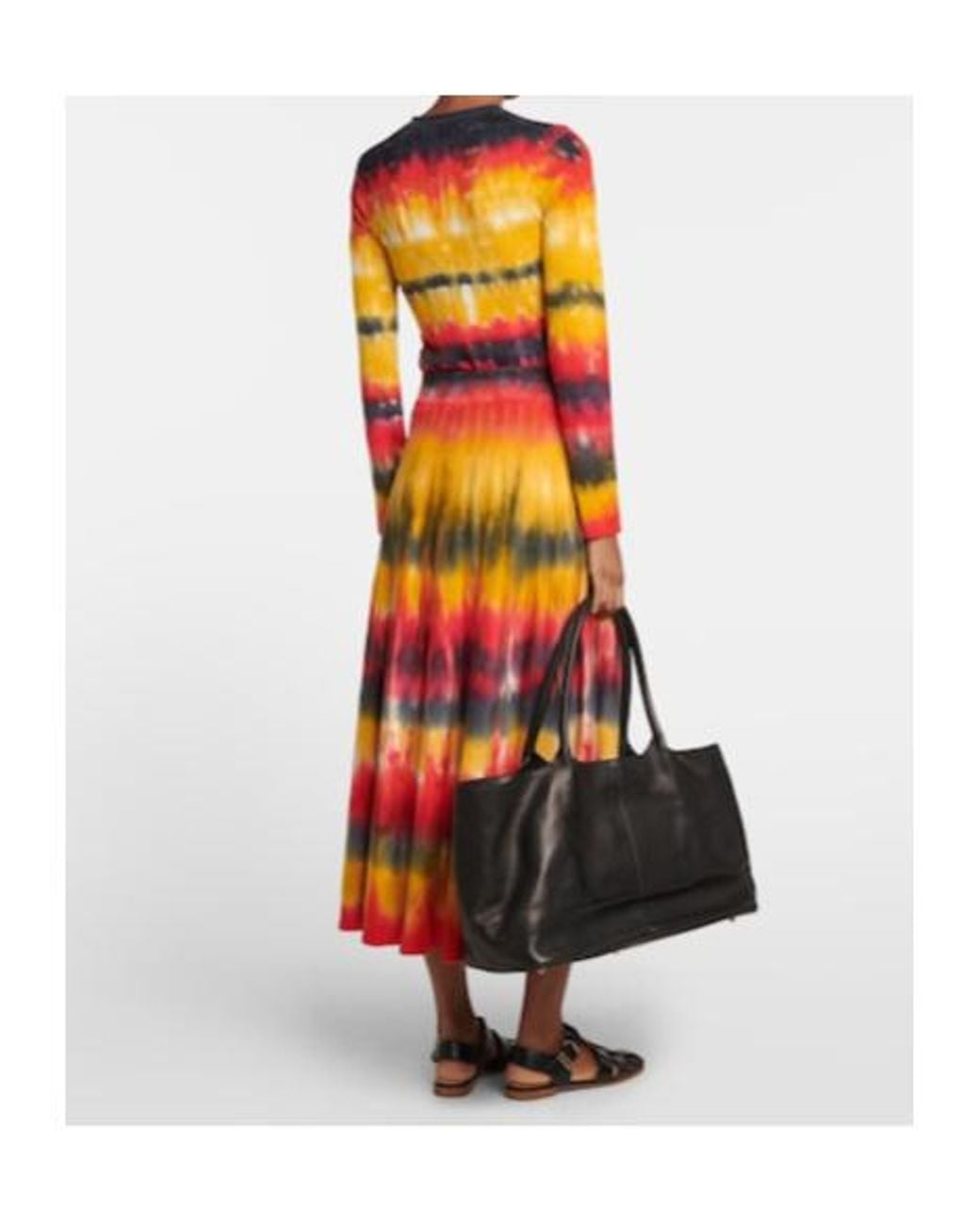Gabriela Hearst Red Ella's Tie-Dye Cashmere And Silk Maxi Skirt