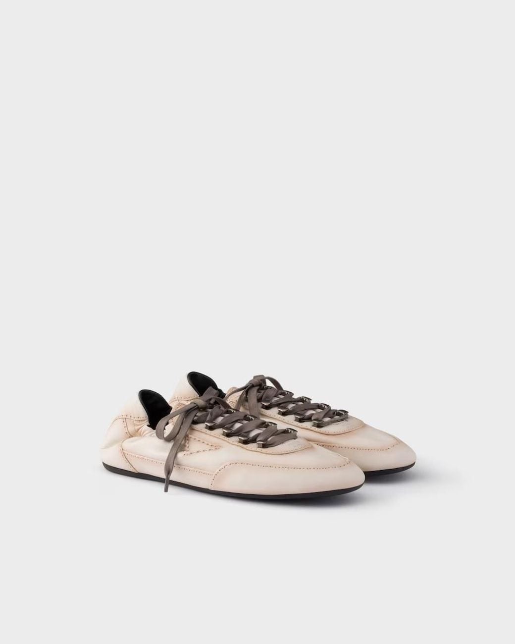 Prada Pink Lambskin Collapse Sneakers for men