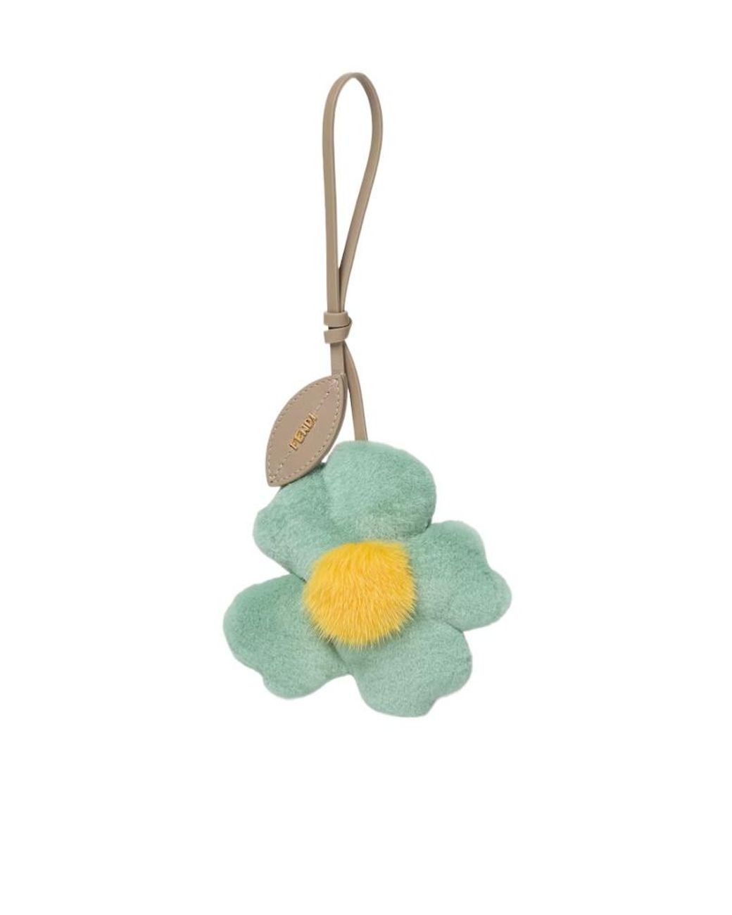 Fendi Blue Sunny Side Flowers Shearling Charm
