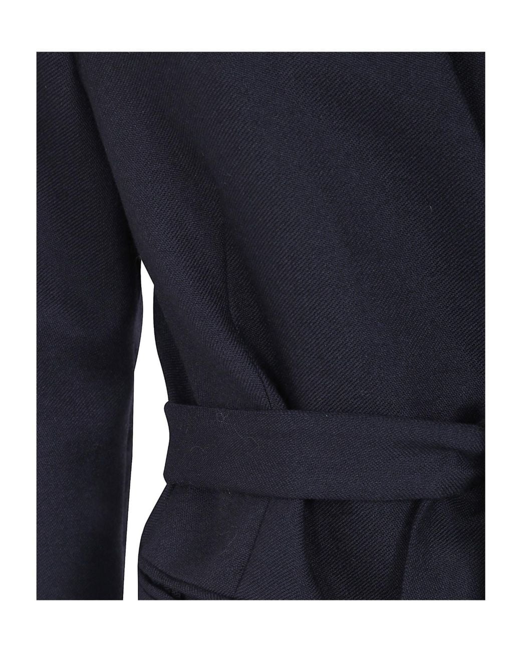 By Malene Birger Blue Emma Fringed Belted Blazer