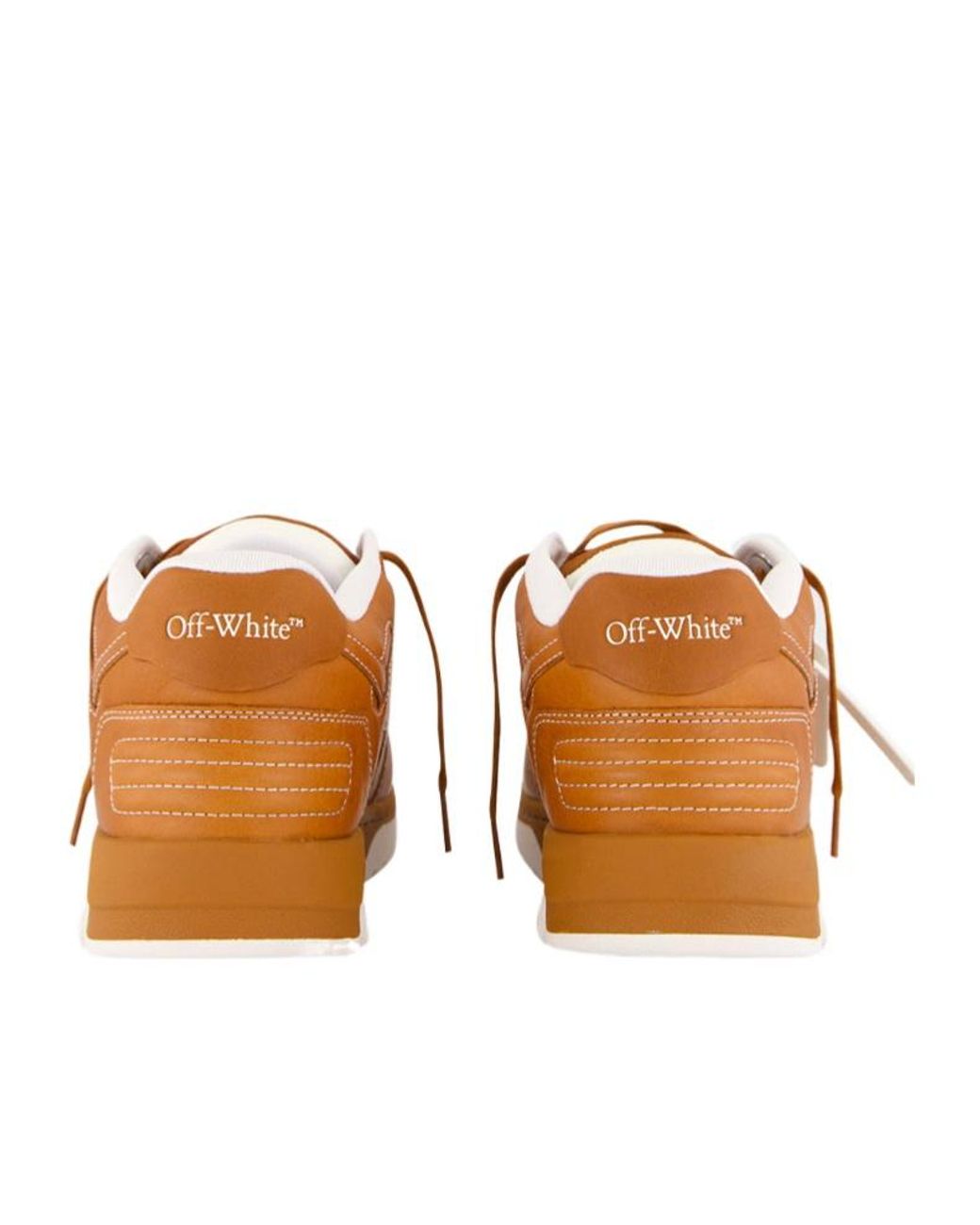 Off-White c/o Virgil Abloh Brown Lace-Up Low-Top Sneakers for men