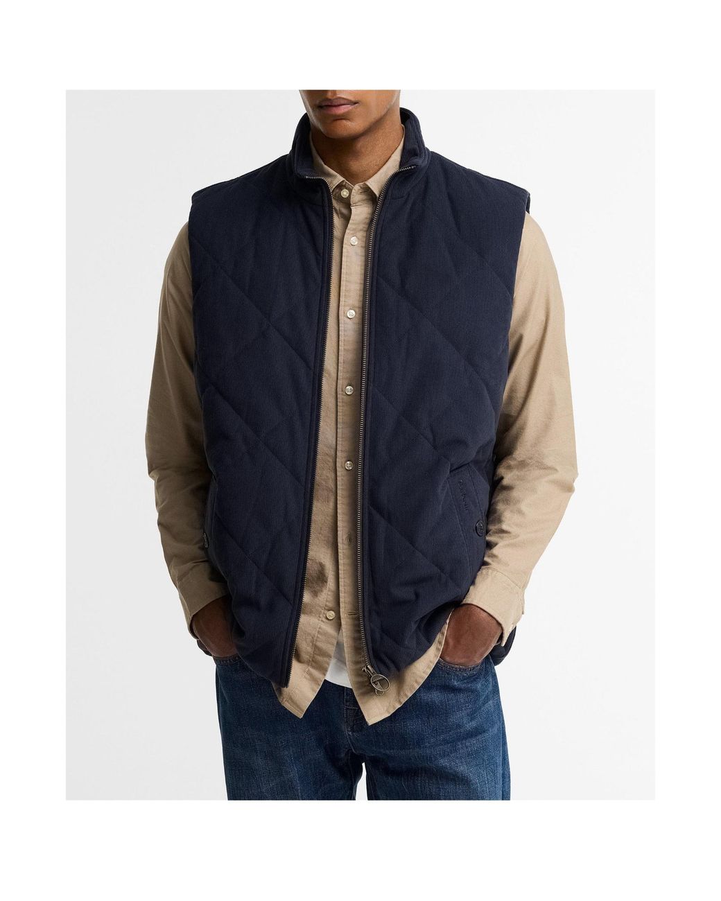 Barbour Blue Corden Modern Heritage Gilet for men